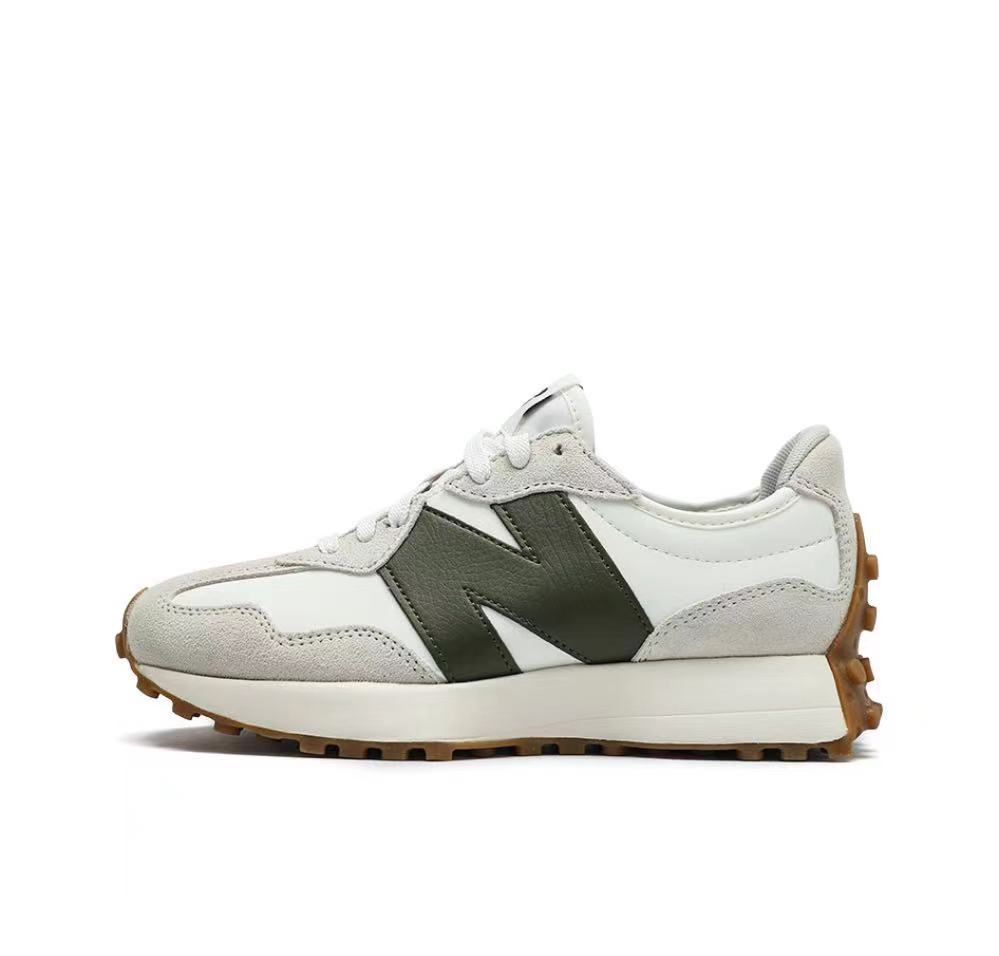 White and Grey New Balance MS327ASN Sneakers - product image from the listing.