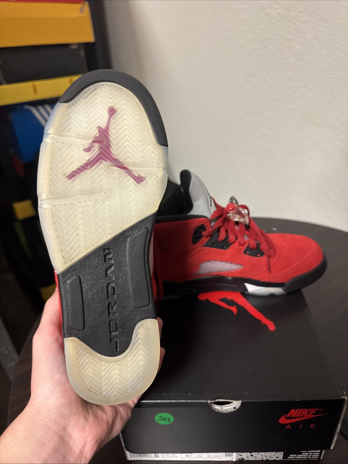 Jordan 5 Retro Mid Raging Bull - Size 6.5Y - product image from the listing.
