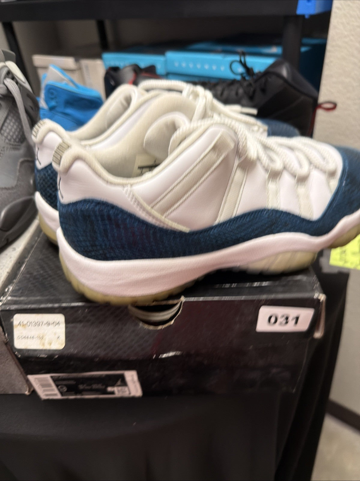 Jordan 11 Navy Snakeskin - Size 9 - product image from the listing.