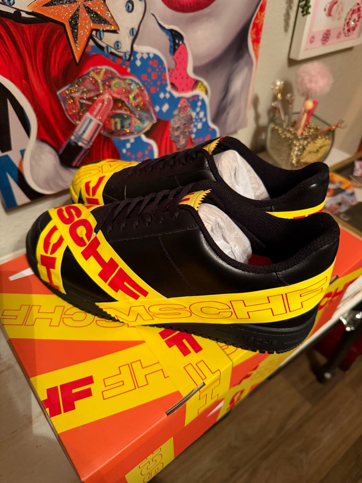 Size 8 MSCHF TAP3 AF1 Air Force 1 Low 'Black Tape' (2022) - product image from the listing.