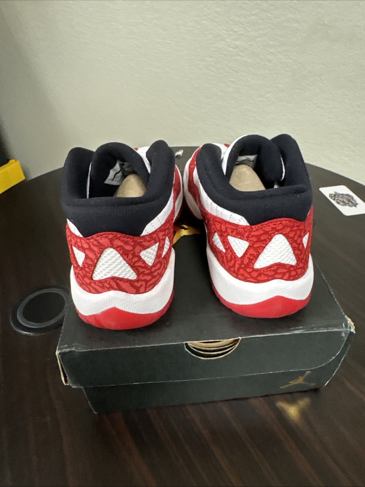 Air Jordan 11 Retro Low Boys White/gym Red Boys / Girls - Size 5Y - product image from the listing.