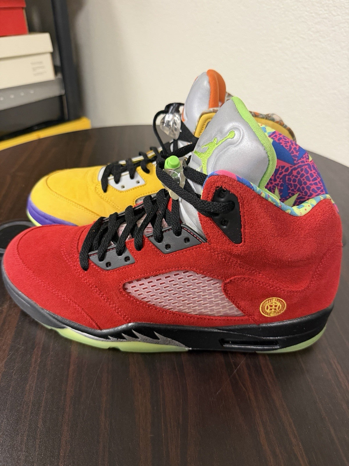 Size 12 Jordan 5 What The in Blue - product image from the listing.