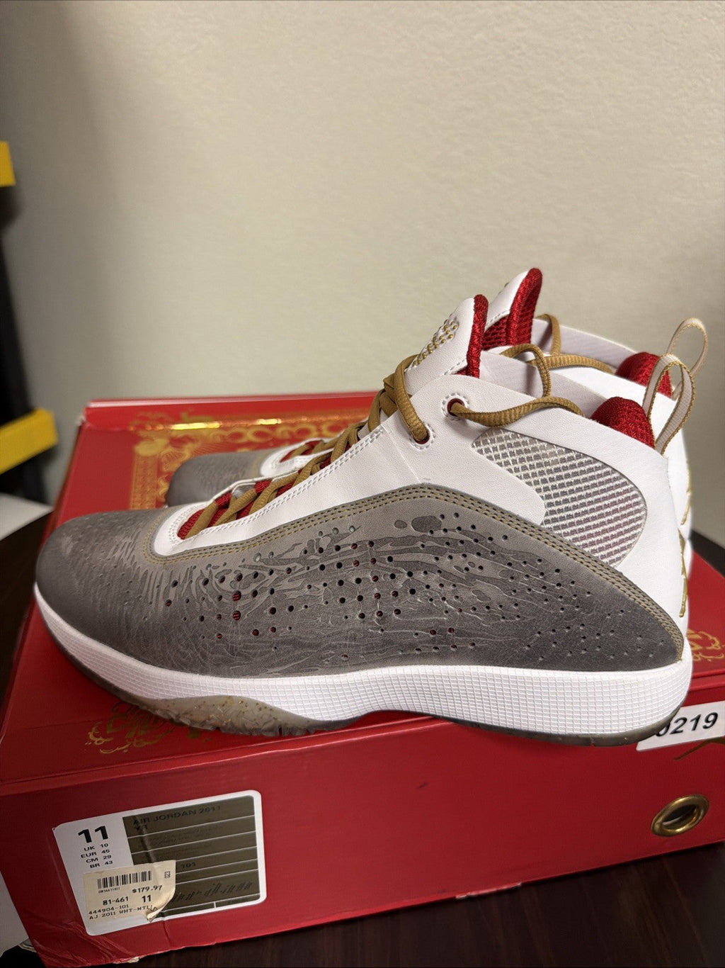 YR Size 11 YEAR OF THE RABBIT YOTR 444904-101 B - Nike Air Jordan 2011 - product image from the listing.