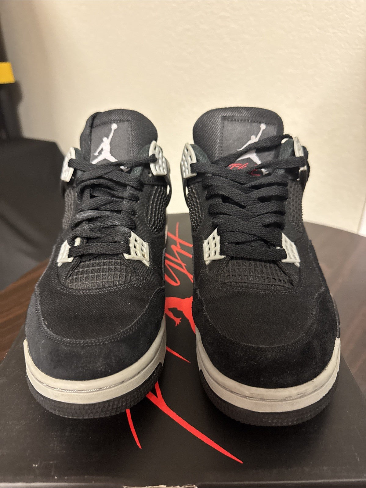 Jordan 4 Retro SE Mid Black Canvas - Size 10 - product image from the listing.