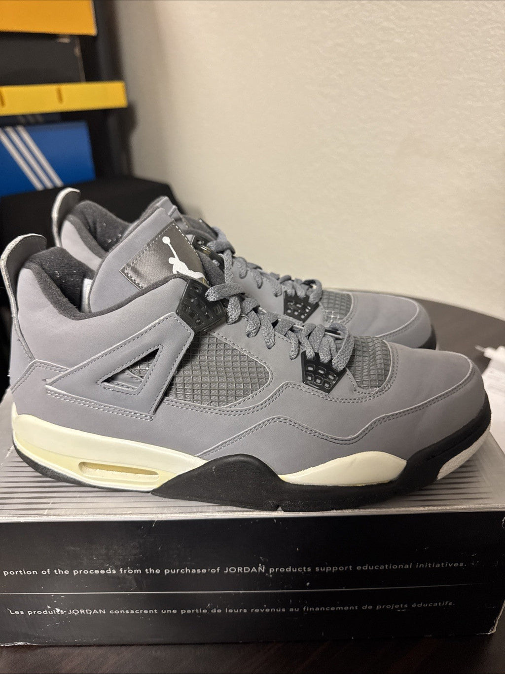 "Cool Grey" Size 11.5 - Nike Air Jordan 4 Retro 2019 - product image from the listing.
