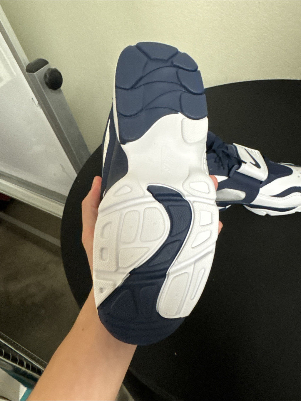 "Cowboys" Nike Air Diamond Turf White Navy Blue Sneakers, Size 8 BNIB FZ8224-101 - product image from the listing.