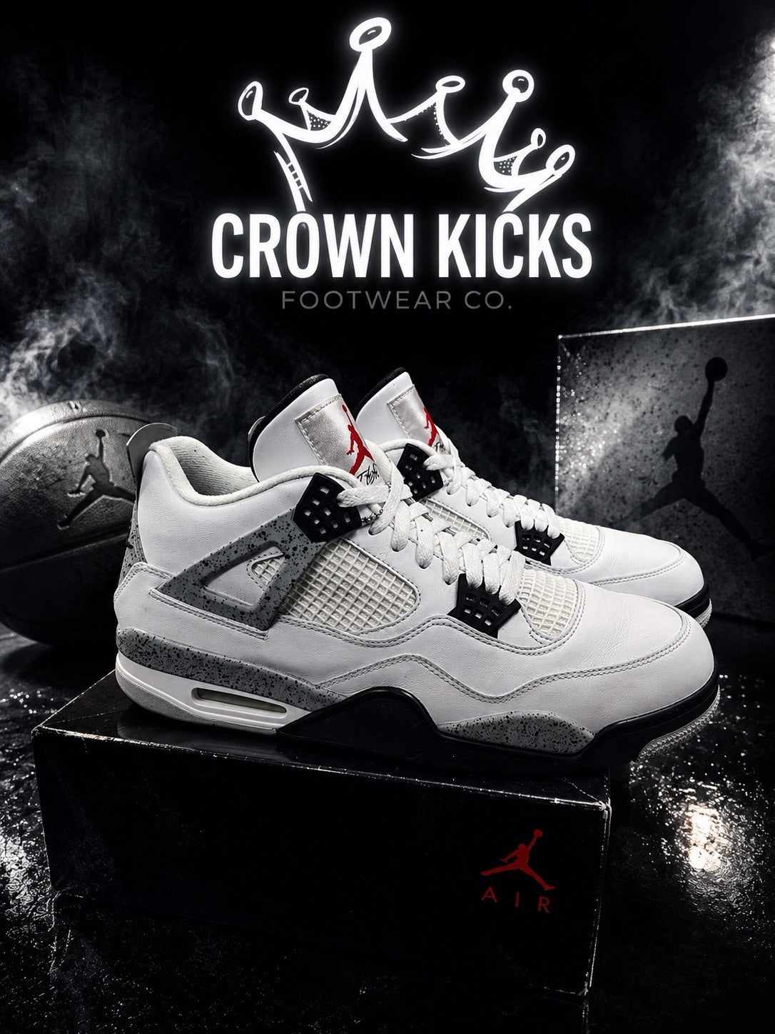 Air Jordan 4 Retro White Cement 2016 840606-192 OG Authentic - Size 14 - product image from the listing.
