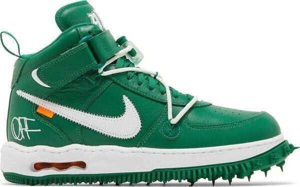 Off-White x Nike Air Force 1 SP Leather Mid Pine Green - Size 10 - product image from the listing.