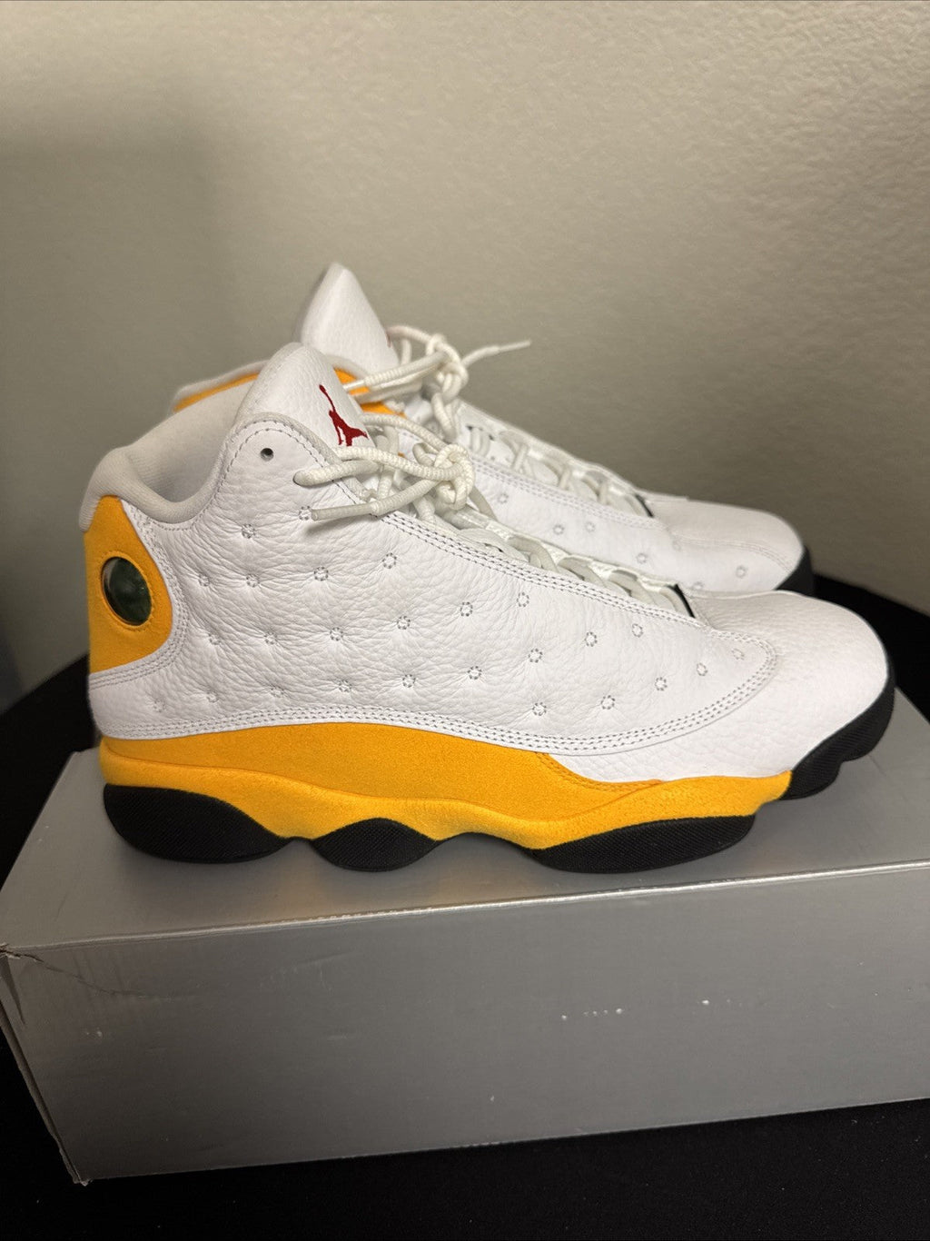 Men's Air Jordan 13 Retro University Red Yellow Size 10.5 - product image from the listing.