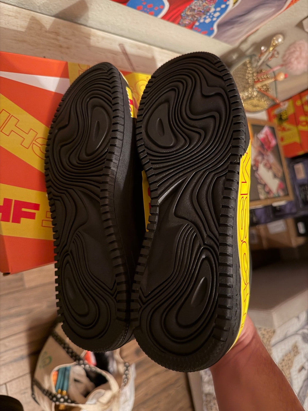 Size 8 MSCHF TAP3 AF1 Air Force 1 Low 'Black Tape' (2022) - product image from the listing.