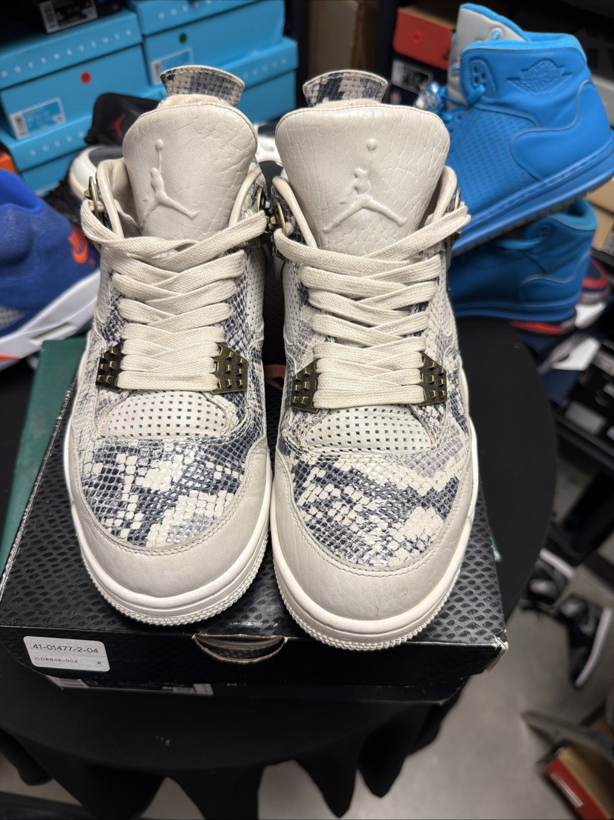Air Jordan 4 Retro Premium Snakeskin - Size 9 - product image from the listing.