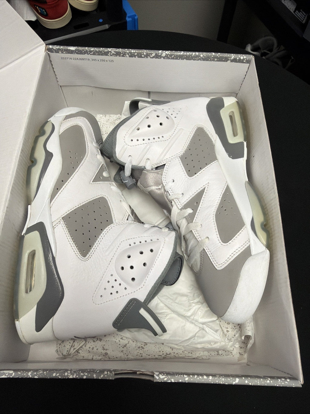 Men's NEW AUTHENTIC NIKE AIR JORDAN 6 RETRO "COOL GREY" US 9 - product image from the listing.
