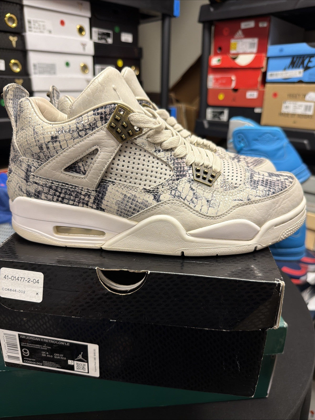 Air Jordan 4 Retro Premium Snakeskin - Size 9 - product image from the listing.