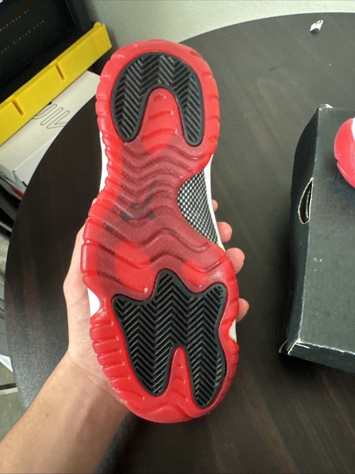 Air Jordan 11 Retro Low Boys White/gym Red Boys / Girls - Size 5Y - product image from the listing.