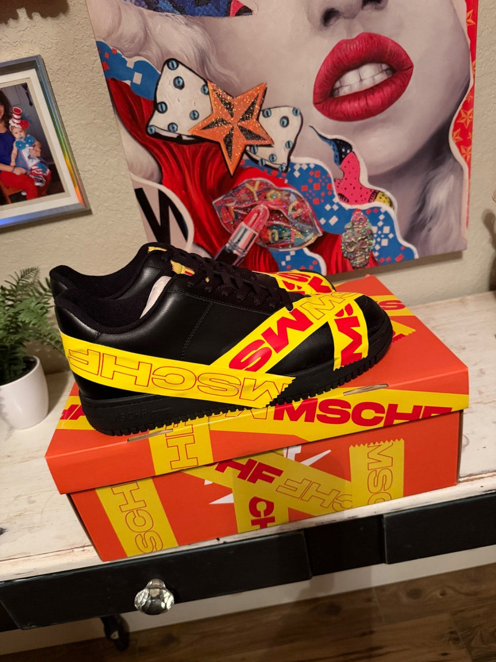 Size 8 MSCHF TAP3 AF1 Air Force 1 Low 'Black Tape' (2022) - product image from the listing.