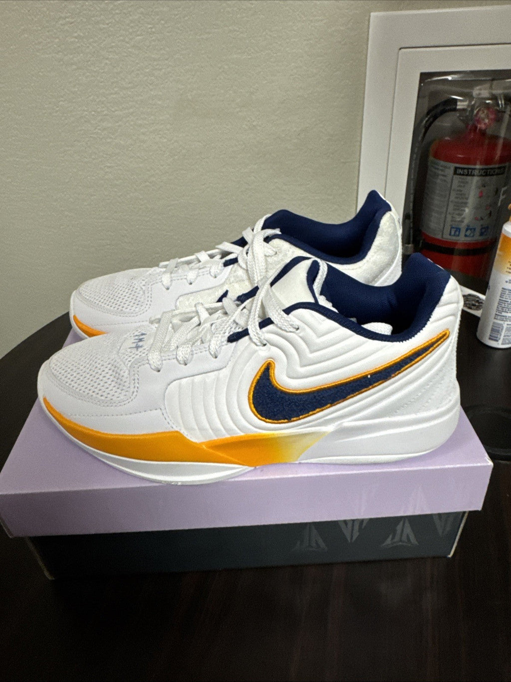 Nike Ja 2 Murray State Shoes White Blue Basketball - Size 7y - product image from the listing.