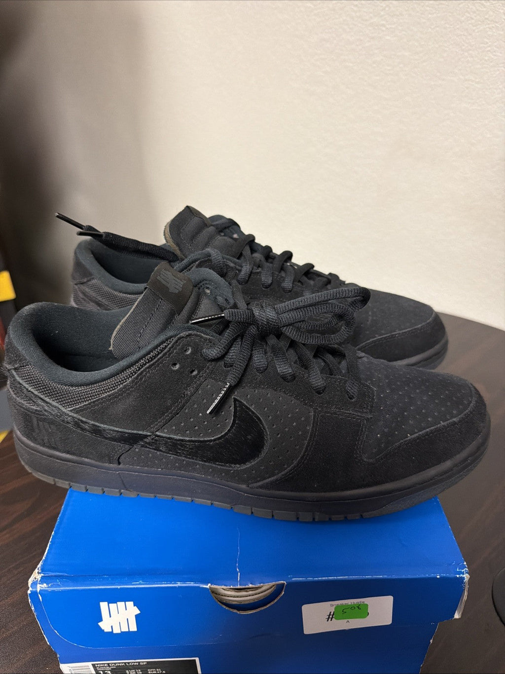 Men's Nike Dunk Low SP x Undefeated 5 On It 13 Black DO9329-001 Dunk Vs AF1 - product image from the listing.