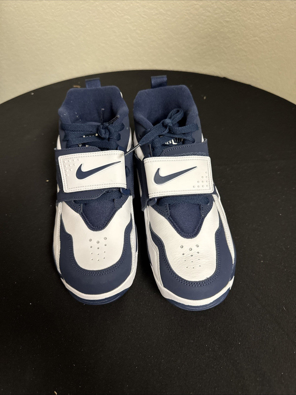 "Cowboys" Nike Air Diamond Turf White Navy Blue Sneakers, Size 8 BNIB FZ8224-101 - product image from the listing.