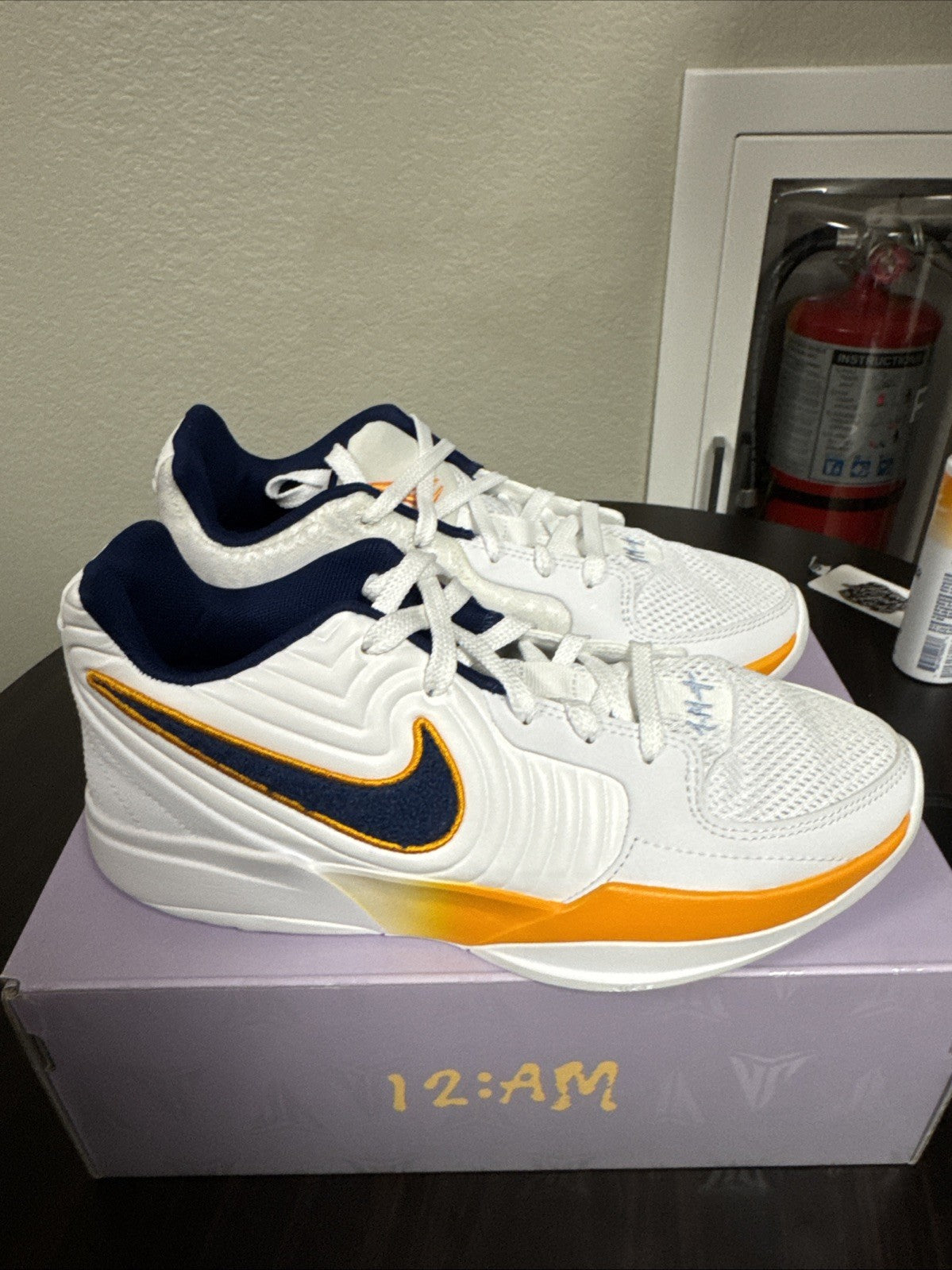 Nike Ja 2 Murray State Shoes White Blue Basketball - Size 7y - product image from the listing.
