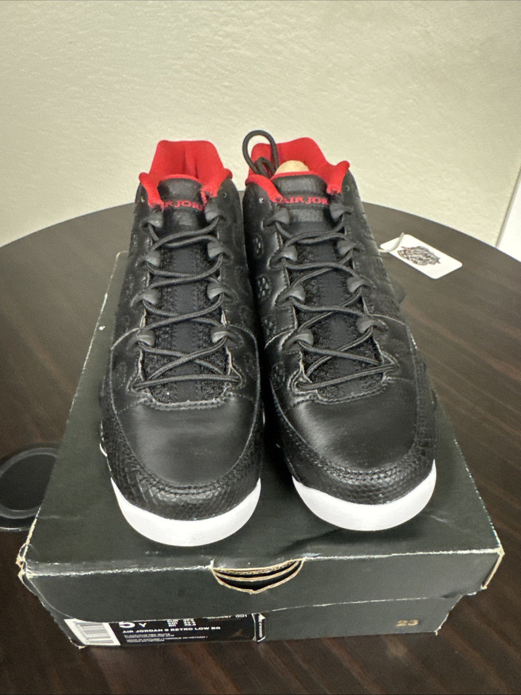 "Snakeskin" Size 5Y - Air Jordan 9 Retro Low BG - product image from the listing.