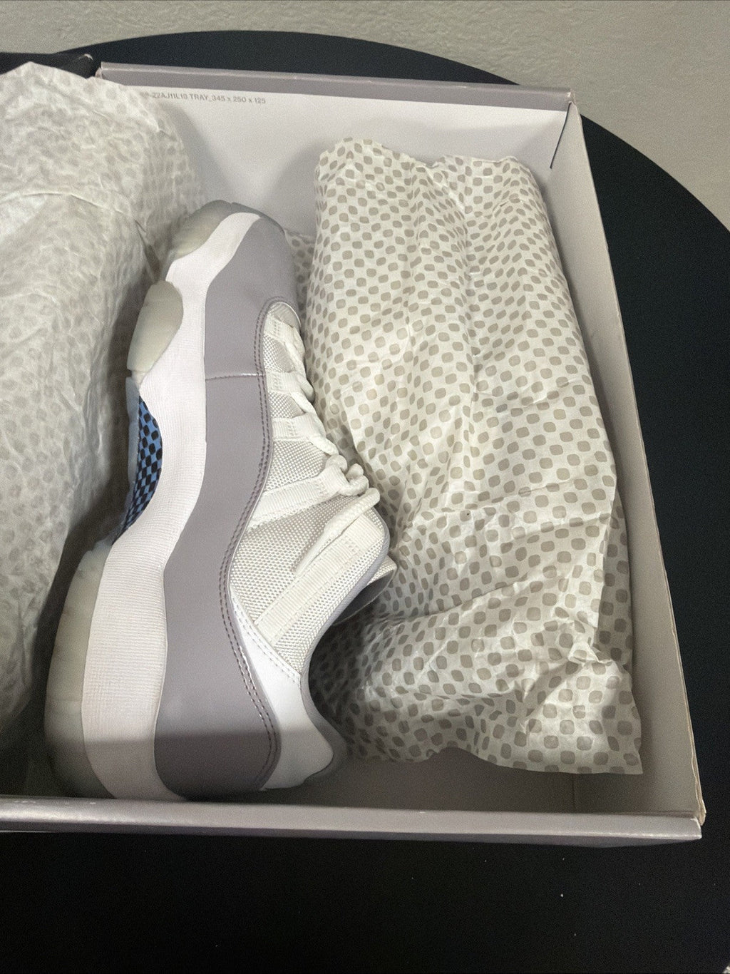Men's M025) Nike Air Jordan 11 XI Retro Low Size 9.5 Cement Grey AV2187-140 - product image from the listing.