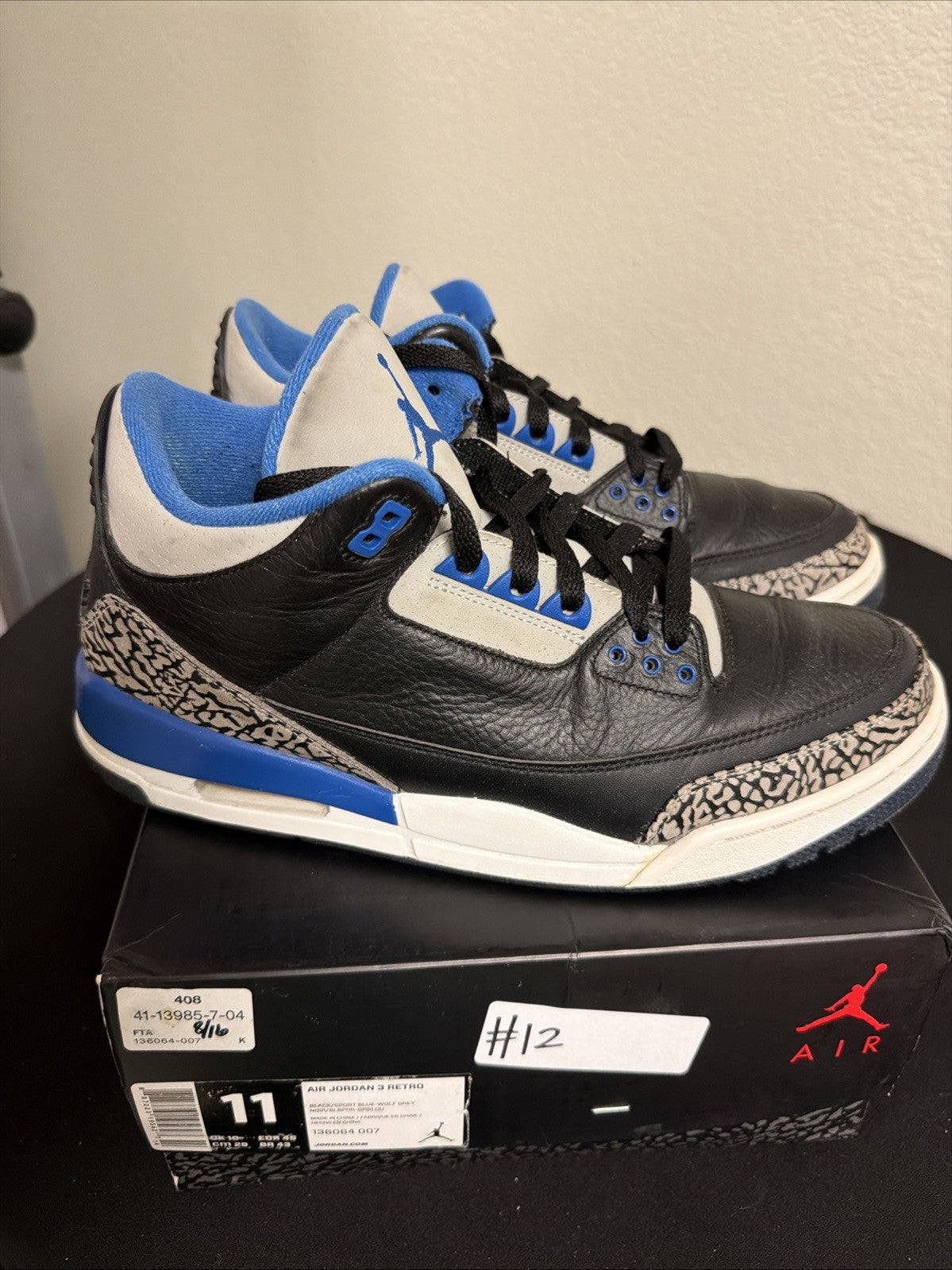 Air Jordan 3 Retro Sport Blue - Size 11 - product image from the listing.