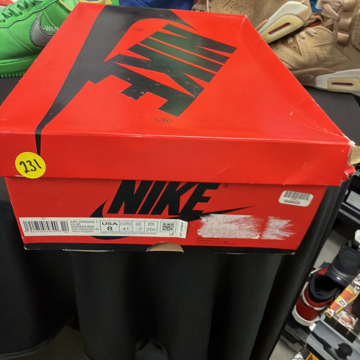 Air Jordan 1 Hi 85 Varsity Red Black BQ4422-600 Sneaker (231) - product image from the listing.