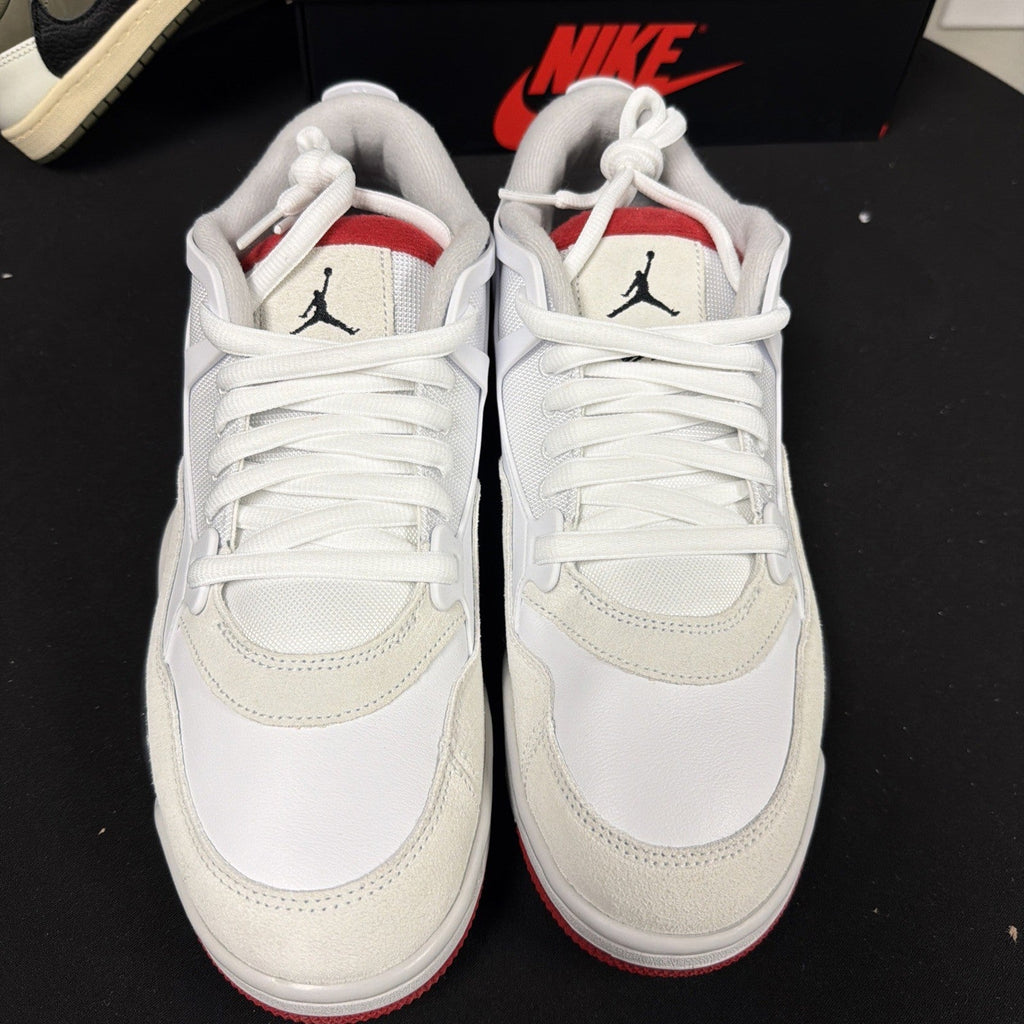 Men's Nike Air Jordan 4 RM White Fire Red Athletic Shoes Sneakers Trainers New - product image from the listing.
