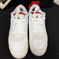 Men's Nike Air Jordan 4 RM White Fire Red Athletic Shoes Sneakers Trainers New - product image from the listing.