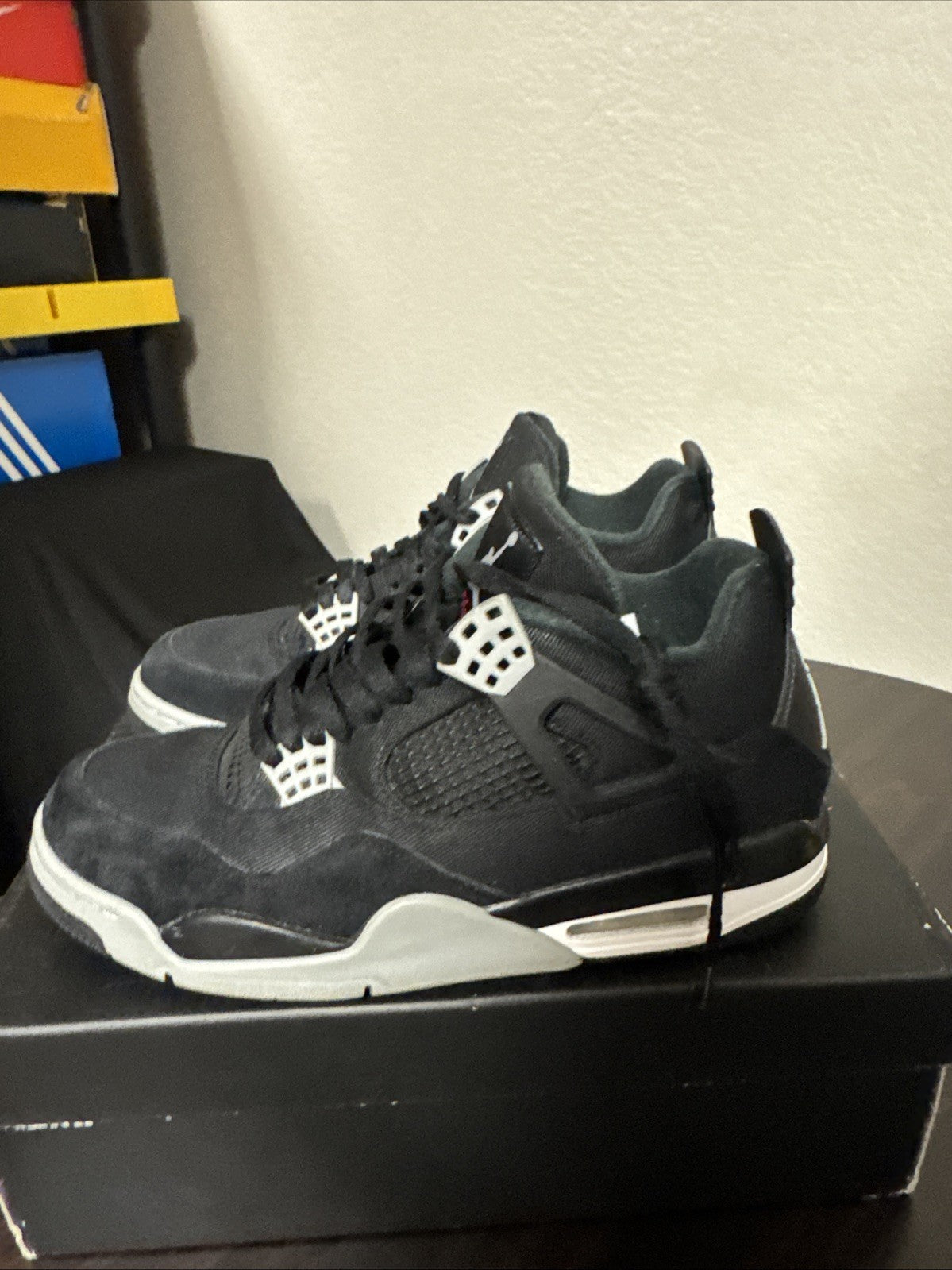 Jordan 4 Retro SE Mid Black Canvas - Size 10 - product image from the listing.