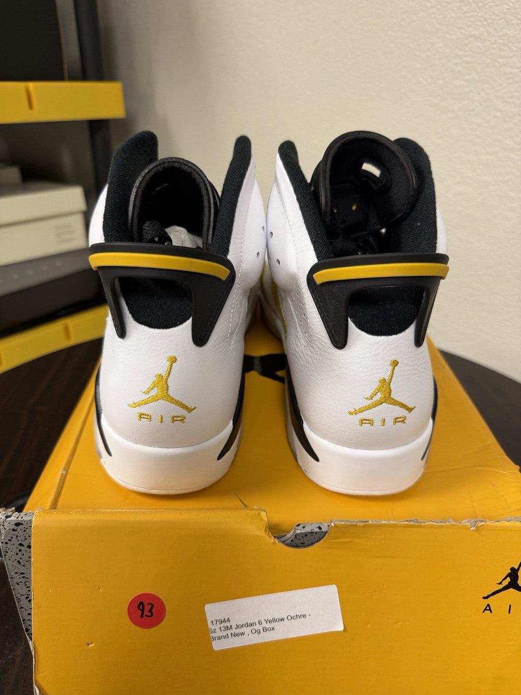 Men's Air Jordan 6 Retro 'Yellow Ochre' CT8529-170 New Authentic - product image from the listing.