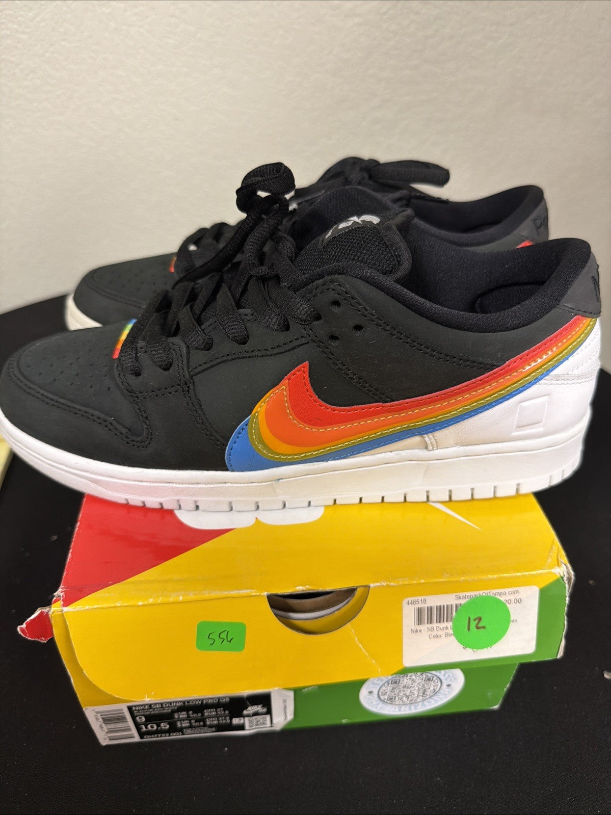 Polaroid x Nike Dunk SB Low Black - Size 9 - product image from the listing.