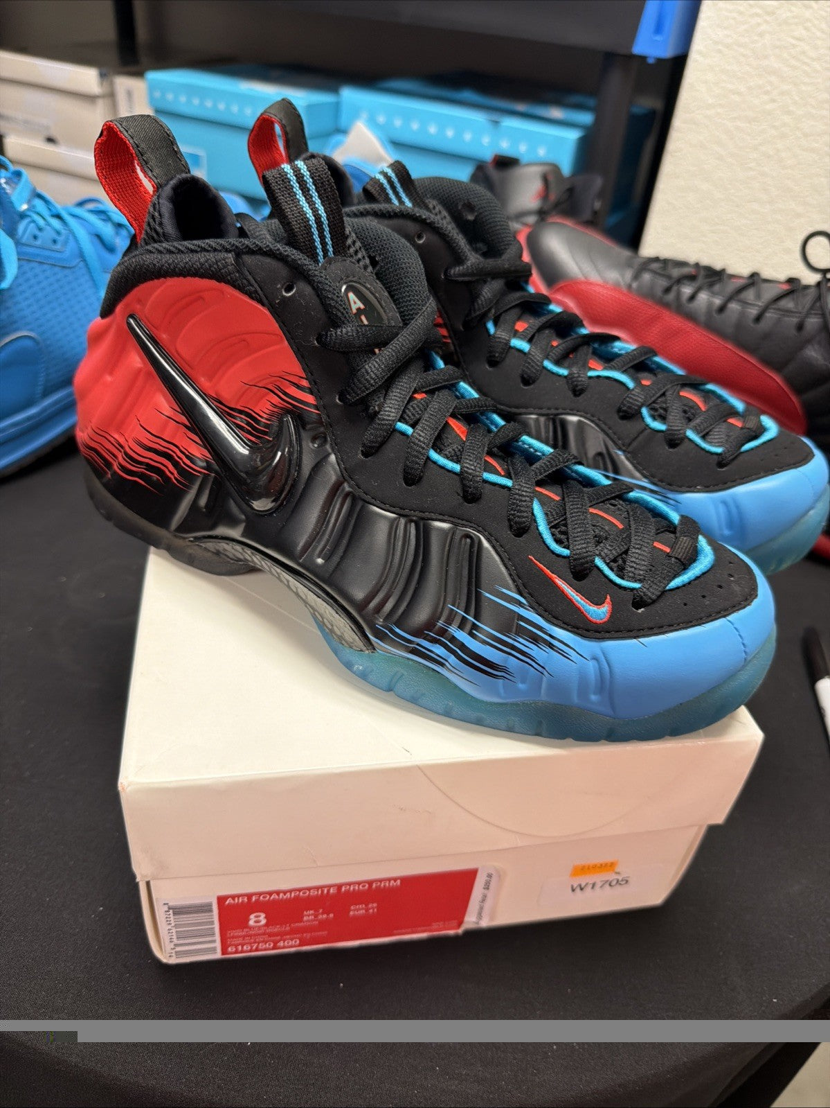 Spider-Man Foamposites - product photo shown in the listing for this item.