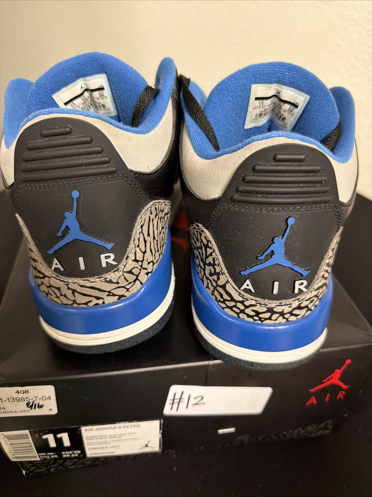 Air Jordan 3 Retro Sport Blue - Size 11 - product image from the listing.