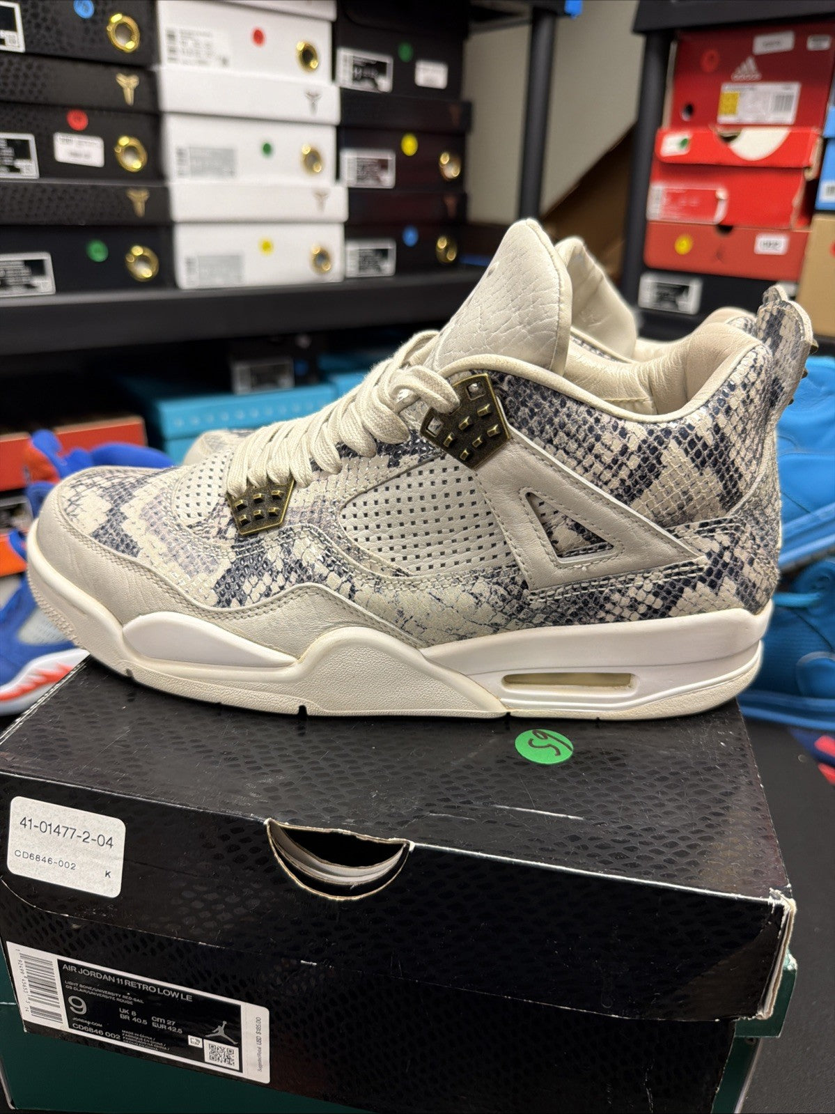 Air Jordan 4 Retro Premium Snakeskin - Size 9 - product image from the listing.