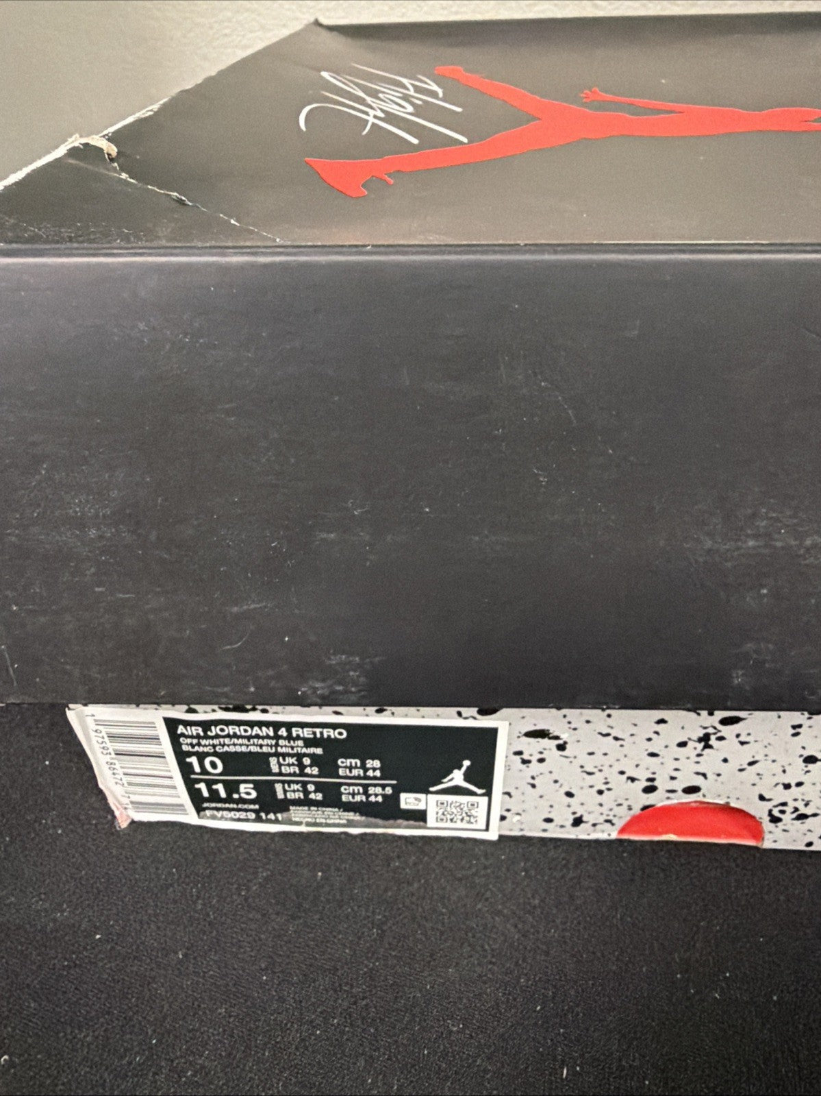"MILITARY BLUE" Air Jordan 4 Retro 2024 - Size 10 - fv5029 141 (10587-30) - product image from the listing.