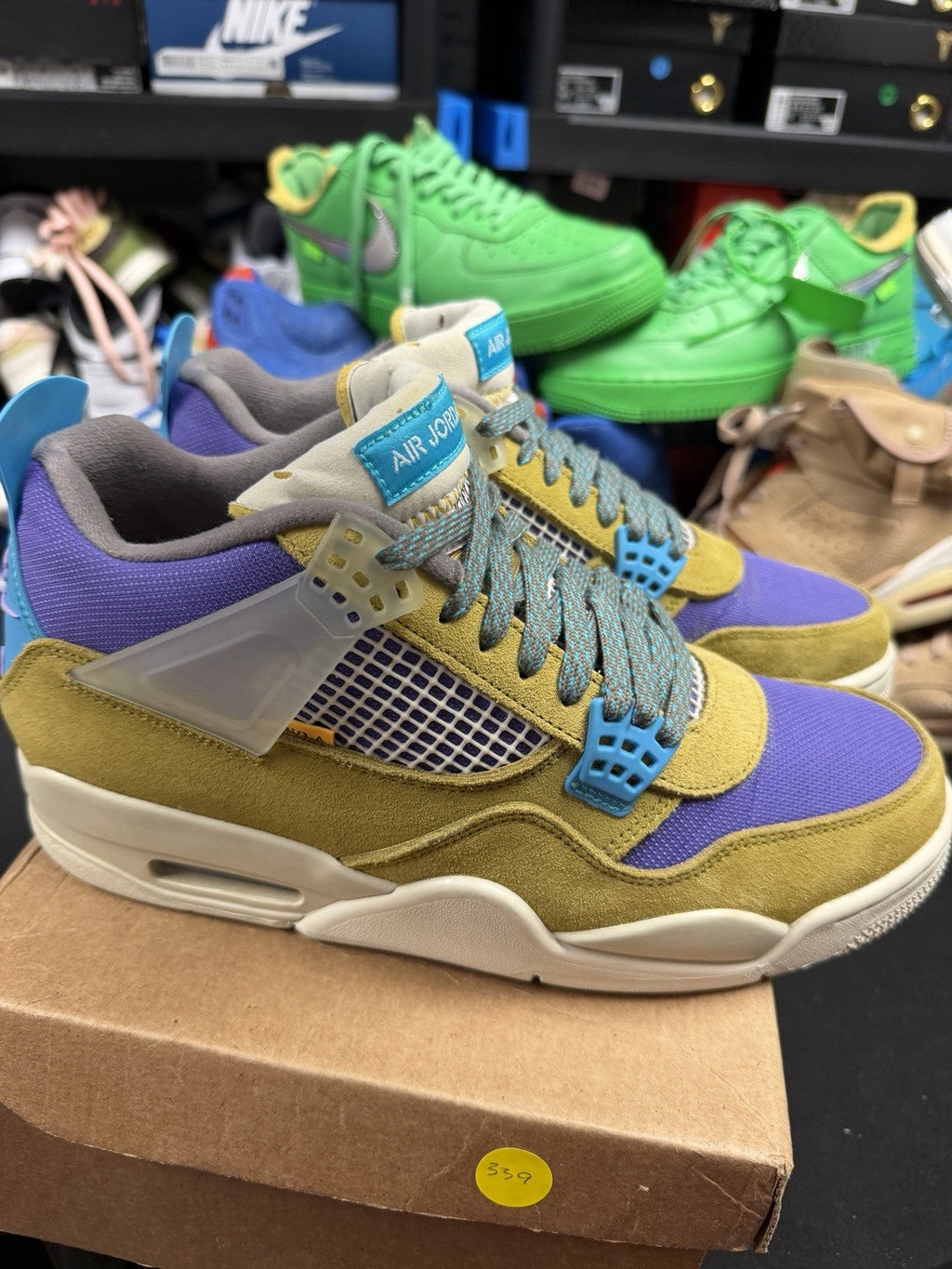 Union Desert Moss Size 9.5 DJ5718-300 (339) - Nike Air Jordan 4 Retro - product image from the listing.