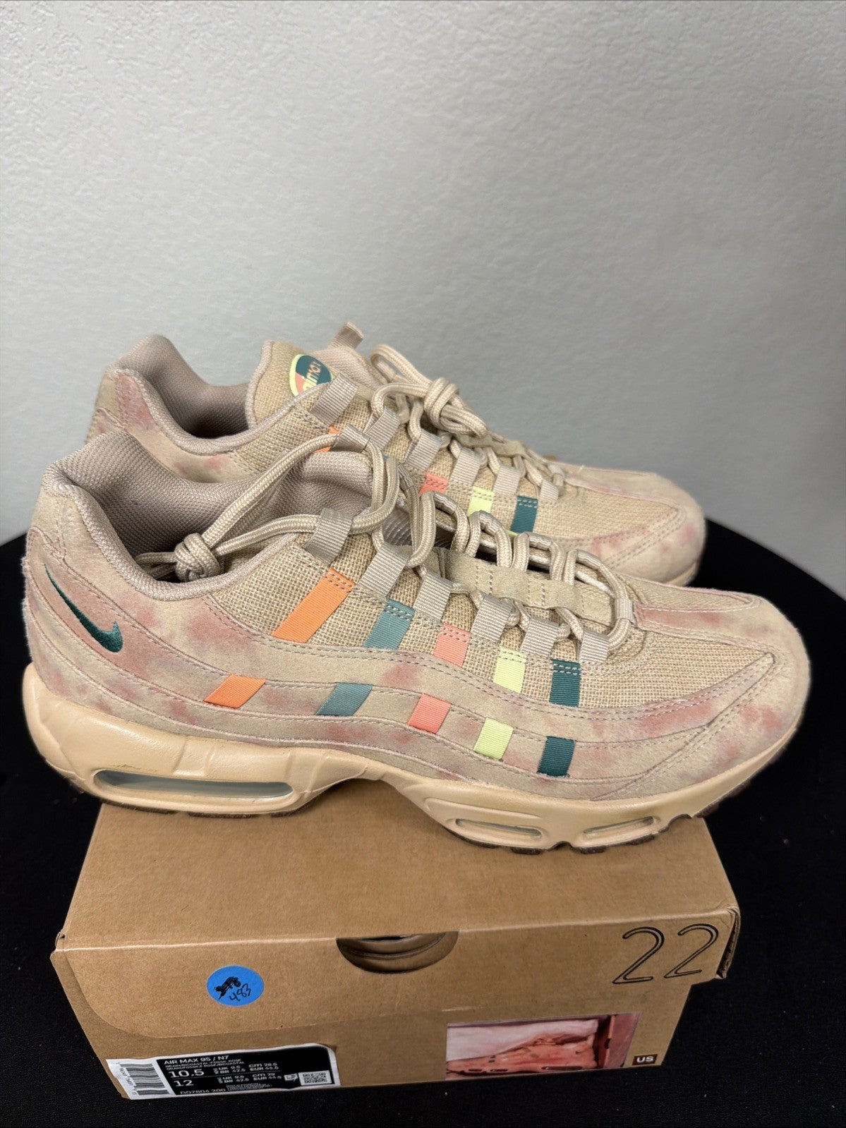 Men's Nike Air Max 95 N7 Retro Grain Beige Bicoastal Green Orange DQ7604-200 10.5 - product image from the listing.