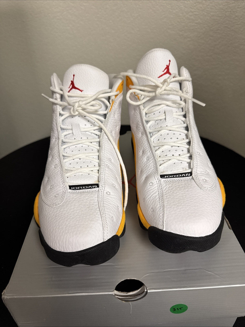 Men's Air Jordan 13 Retro University Red Yellow Size 10.5 - product image from the listing.