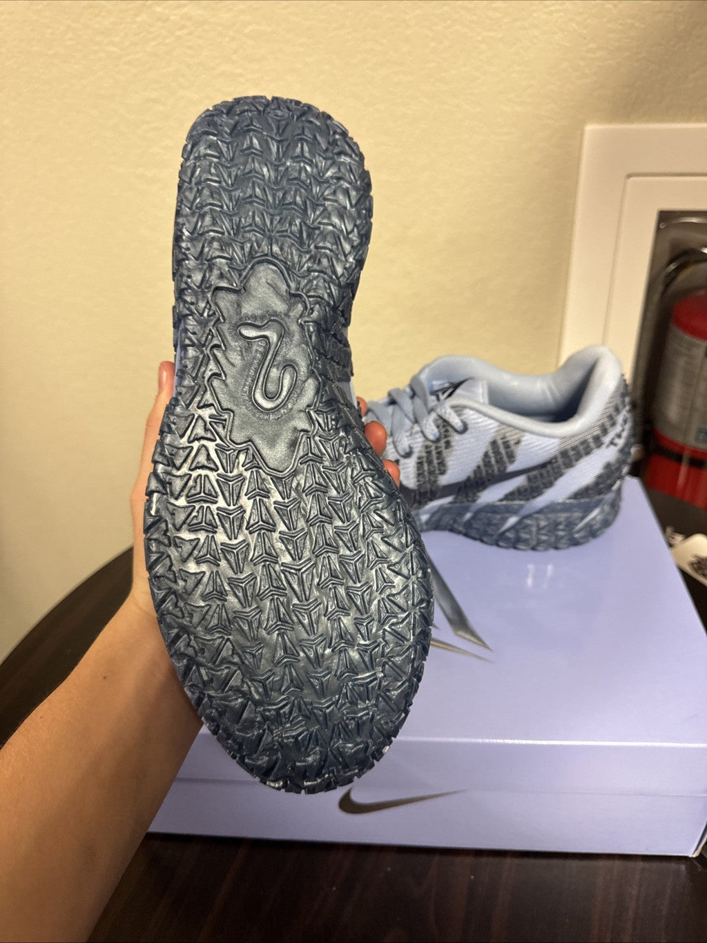 Nike Ja 3 All-Star Cobalt Bliss HF2793-400 Warning Label Blue Navy - Size 11.5M - product image from the listing.