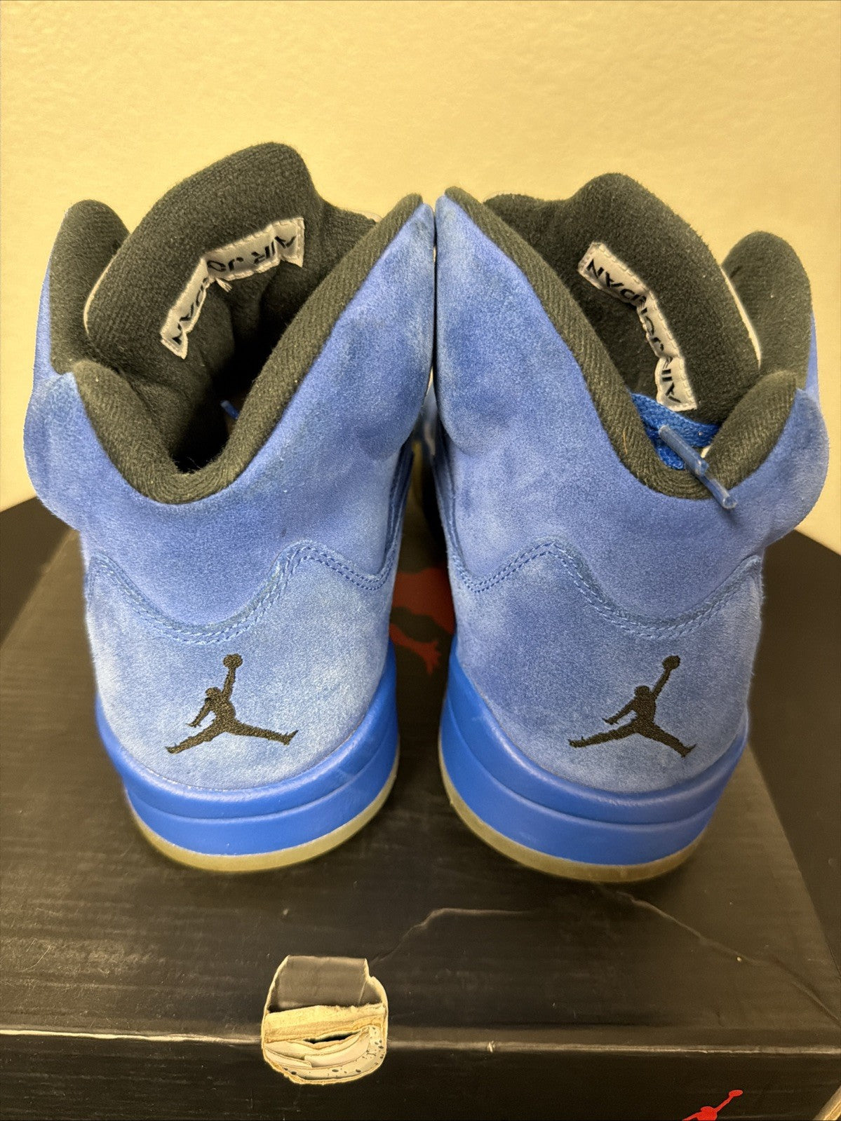 Air Jordan 5 Retro Blue Suede 136027-401 High Top Sneaker -Lace Up- - product image from the listing.