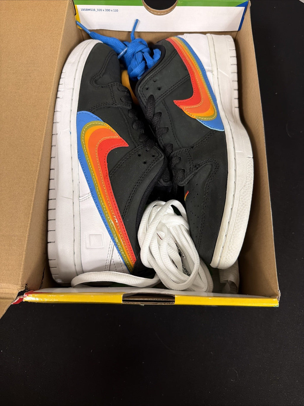 Polaroid x Nike Dunk SB Low Black - Size 9 - product image from the listing.