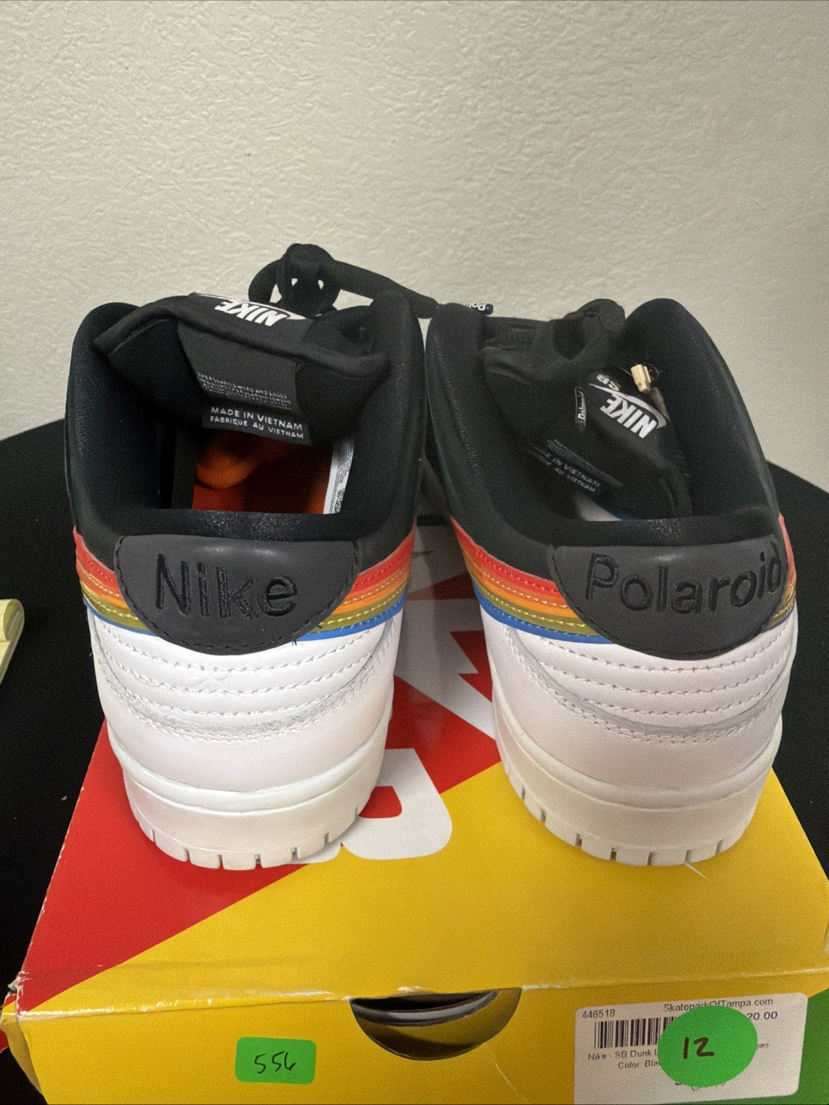 Polaroid x Nike Dunk SB Low Black - Size 9 - product image from the listing.