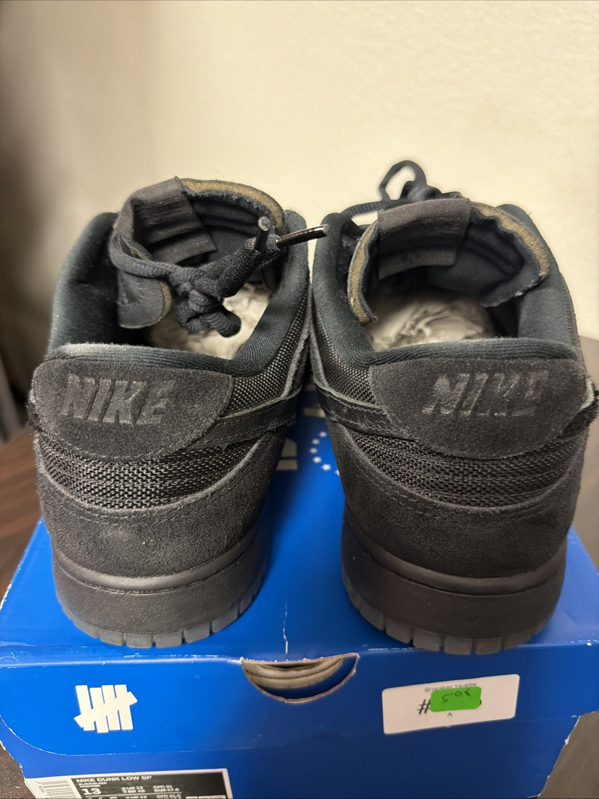 Men's Nike Dunk Low SP x Undefeated 5 On It 13 Black DO9329-001 Dunk Vs AF1 - product image from the listing.