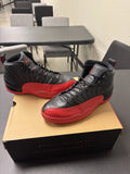 Air Jordan 12 Flu Game Black Red High Top Men's Basketball Sneakers - product image from the listing.