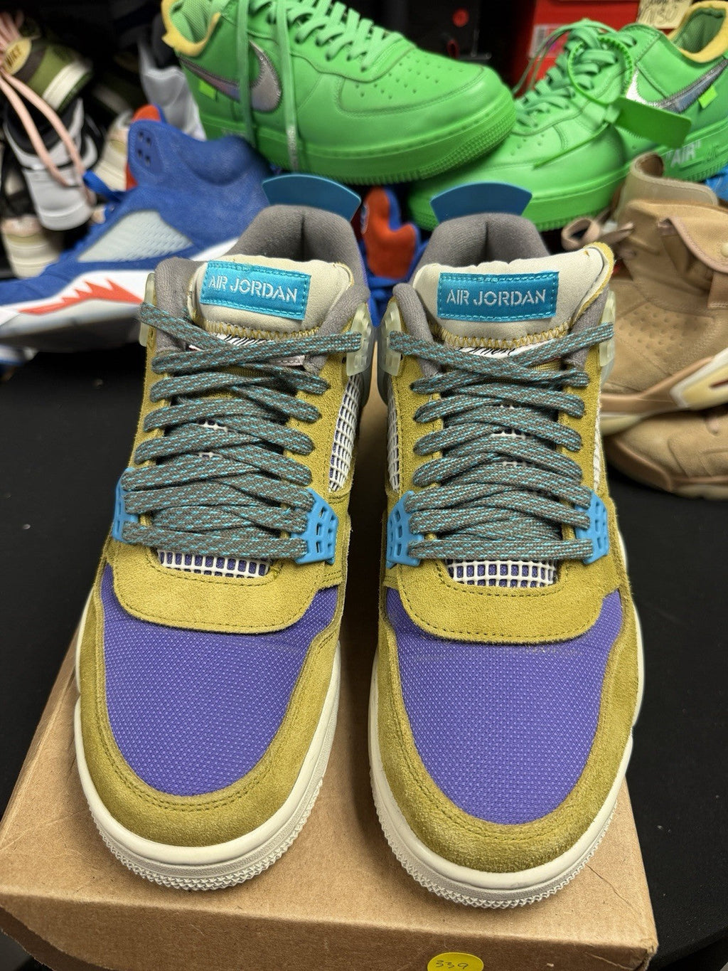 Union Desert Moss Size 9.5 DJ5718-300 (339) - Nike Air Jordan 4 Retro - product image from the listing.