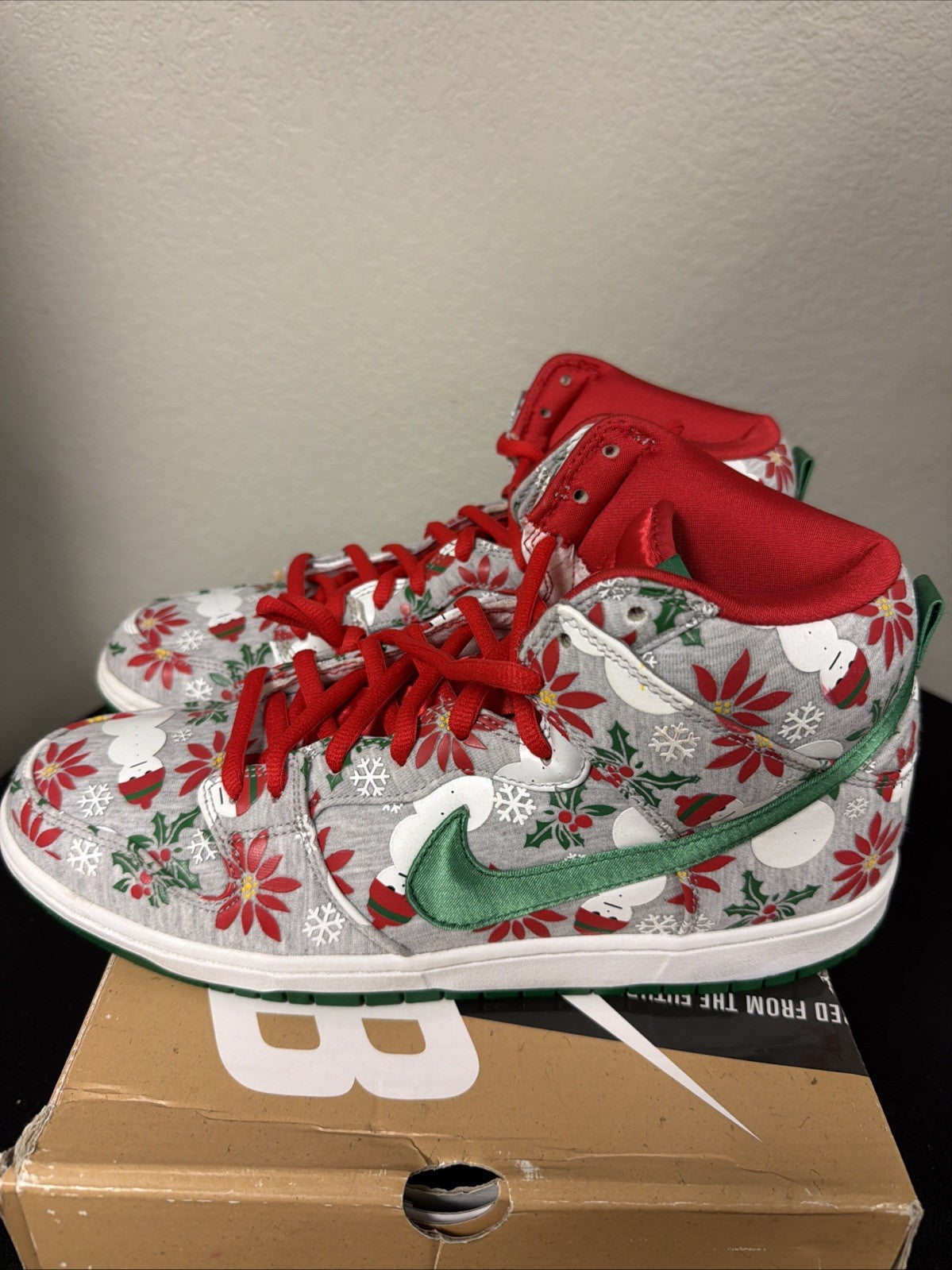 Nike SB Dunk High Pro x Concepts Ugly Sweater Grey 2014 Rare - Size 13 - product image from the listing.
