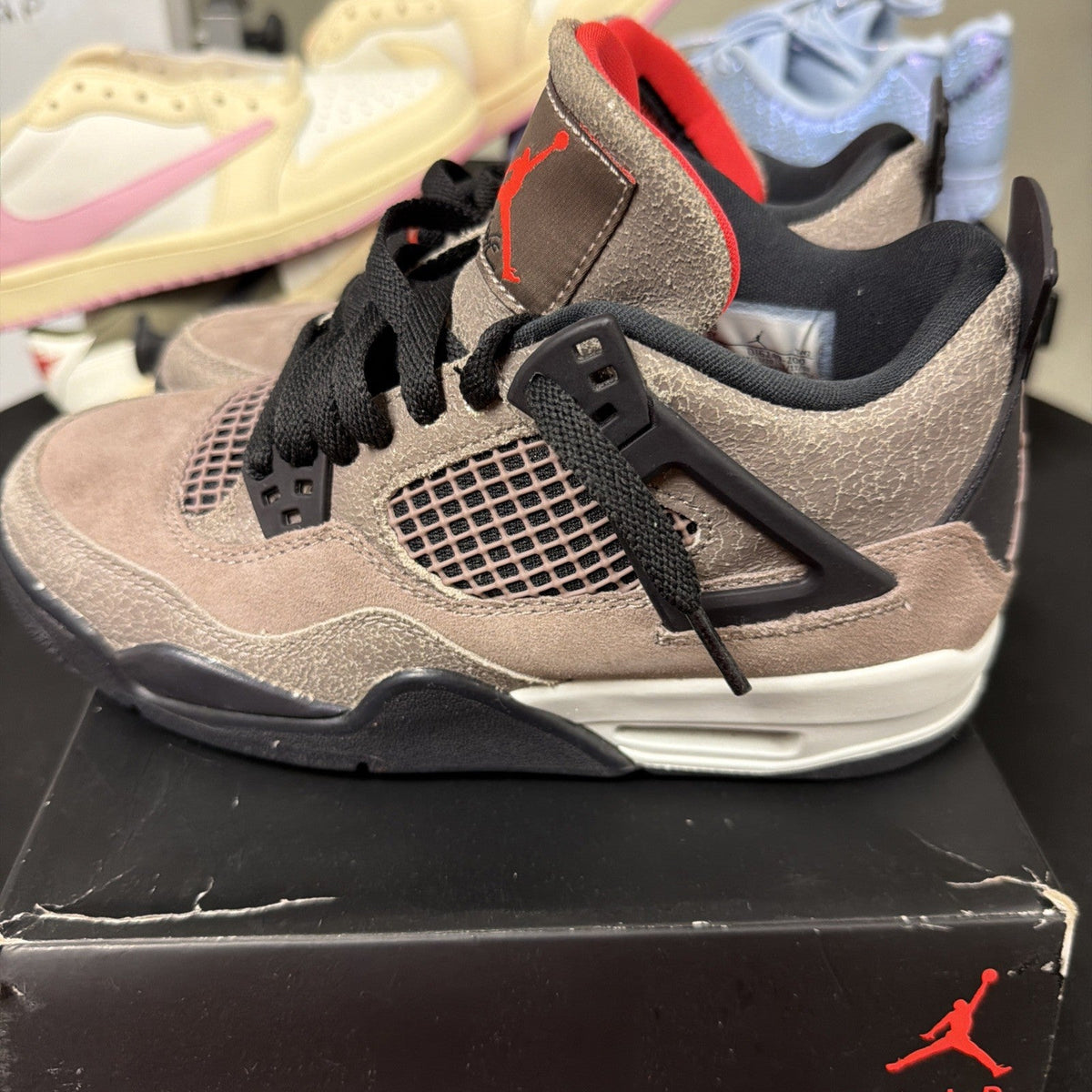 Women's Nike Air Jordan 4 Retro (GS) Taupe Haze / DJ6249 200 / Youth 5 , 6.5 - product image from the listing.