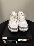 "White cement" Size 10.5 Air Jordan 3 Pre Owned (Excellent) - product image from the listing.
