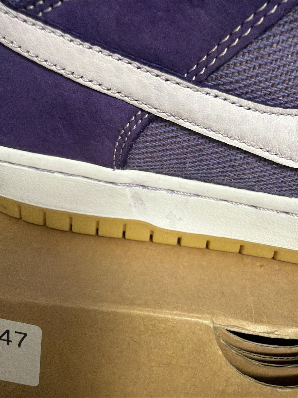 Nike Dunk SB Low Unbleached Pack - Lilac - Size 10 - product image from the listing.